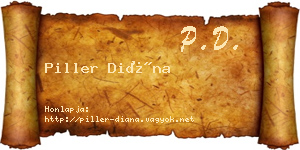 Piller Diána névjegykártya